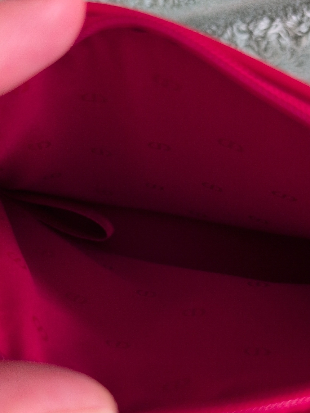 NIB Dior Glossy Red Patent Faux Leather CD Pouch - Picture 3 of 7